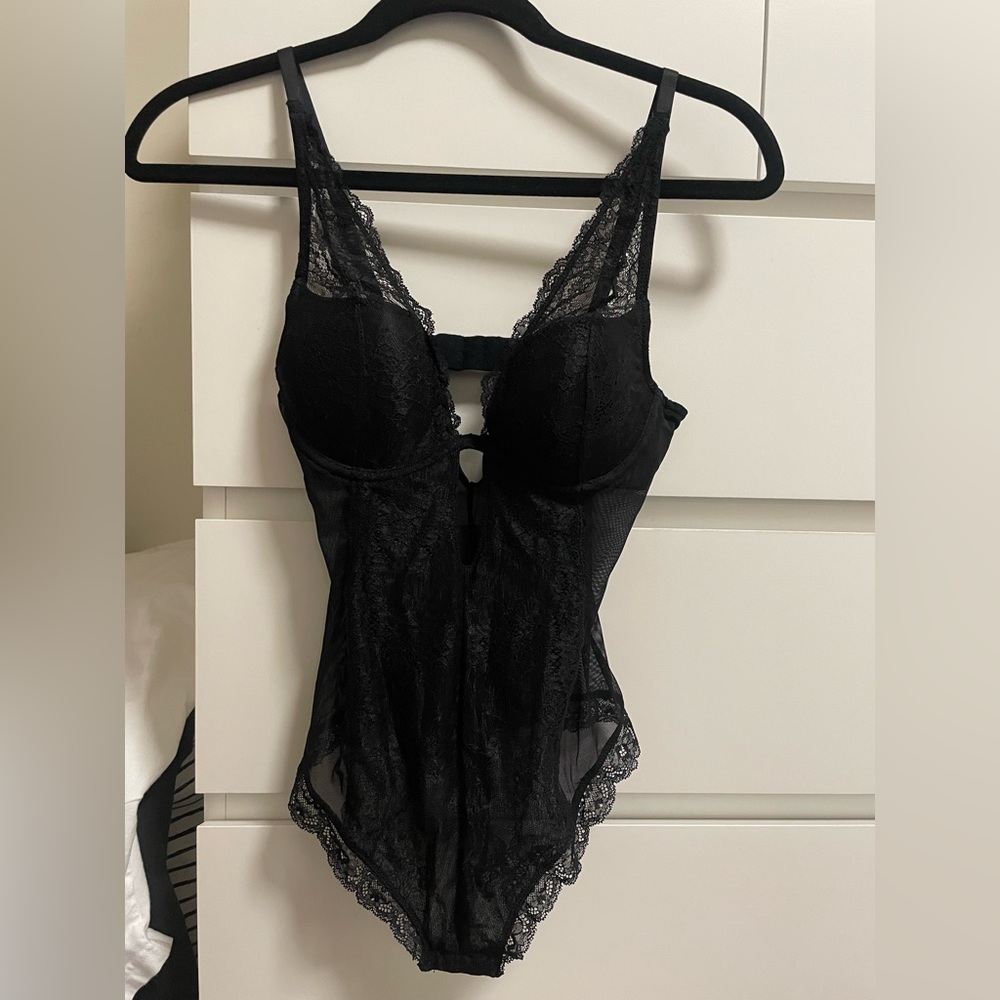 Black Lace Corset Onesie